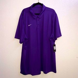 NIKE Polo shirt, Dry-fit, purple, 3XL